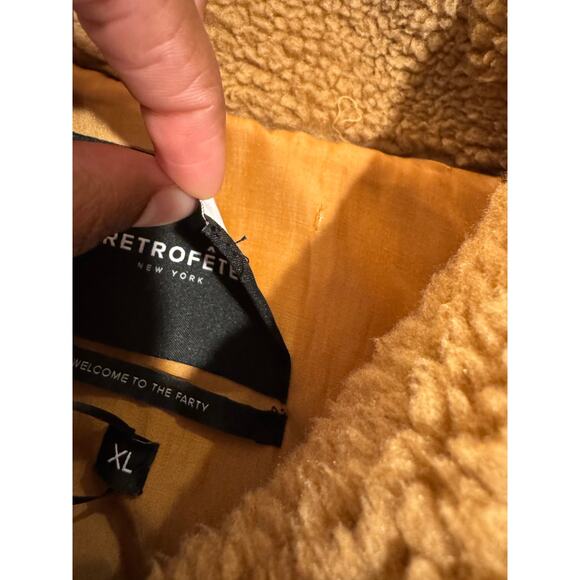 Retrofete NWT Brie Brown Teddy Jacket XL - Picture 11 of 14